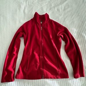 Red Soft Zip Up Jacket